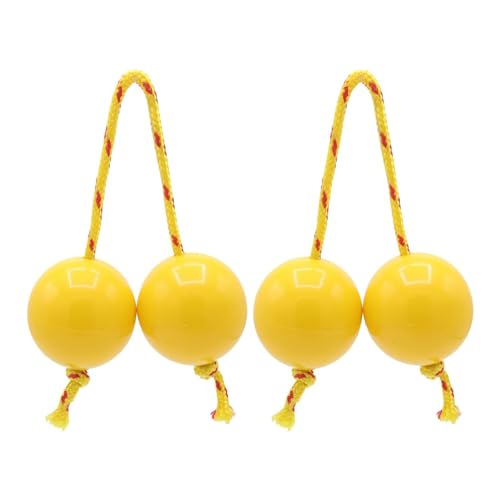 ZDOYUN 2pcs Asalato Fingertip Rotation Percussion Instrument, Kashaka Instrument Adjustable Length Exercise Flexible Fingers (Yellow)