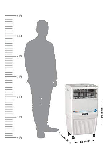 Bajaj TC2007 Air Cooler size comparison with a person