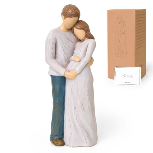 Lnrkai Pregnancy Gifts for Expecting Mom Mom to Be Gift Gender Reveal Gifts Sculpted Hand-Painted Pregnant Figurine