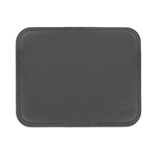 Eglooh - Herms - Tapis de Souris en Cuir Gris Anthracite avec Angles Ronds et antidérapant, Produit en Italie Cover