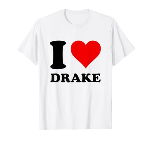 Red Heart I Love Drake T-Shirt