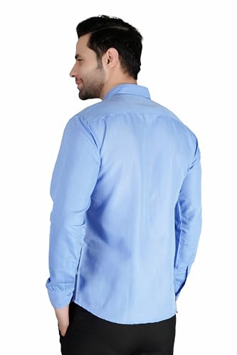 Image of Mens Slim fit Solid Casual Cotton Shirt with Spread Collar and Full Sleeves || Suitable for Office wear