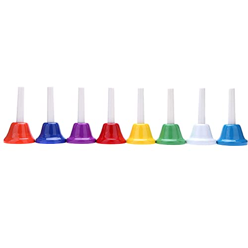 Cloche à main percussion musicale 8 notes instrument éveil enfants