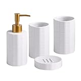 Parfaitement adapté salles de bains compactes ou suites inspirées, l'ensemble organise les essentiels quotidiens en toute sécurité sur les rebords de les lavabos ou les comptoirs de vanité