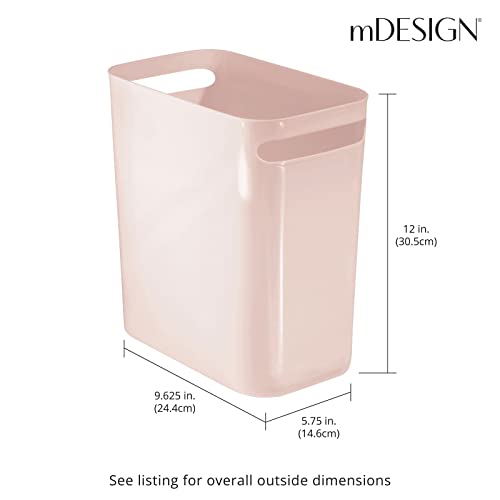 Mdesign 05015MDBST Plastic Slim Large 2.5 Gallon Trash Can Wastebasket thumb #3