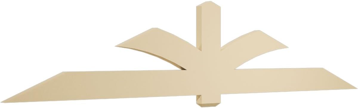 108"W x 22 1/2"H x 2"D x 6"F, 5/12 Pitch, Redmond Signature Urethane Gable Bracket, Primed Tan