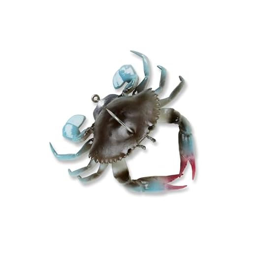 Savage Gear TPE 3D Crab Fishing Bait, 1 oz, Blue Crab, Durable TPE Composition, Fast Sinking, Lifelike Bouncing Action