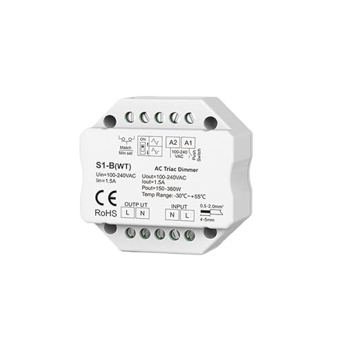 Variateur Triac S1-B(WT) rotatif pour une ambiance douce sans reflets