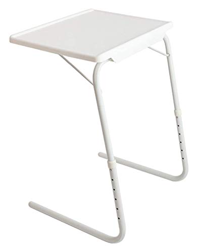 Table de lit pliable et réglable en hauteur, bureau mobile en C pour ordinateur