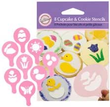 Set di 8 mini stencil per biscotti e cupcake Pasqua Wilton