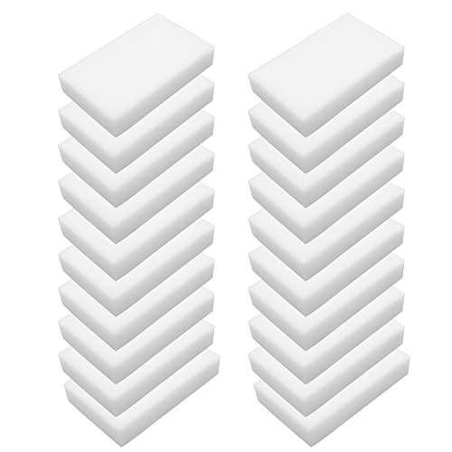 Aboiled 20 piezas mágicas Multi esponja limpieza espuma limpiador limpieza borrador coche lavado cocina 10 cm x 6 cm x 2 cm ()