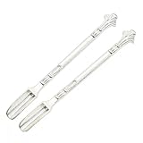 Towashine 2Pcs 3.1' Mini Snuff Metal Medicine Spoons Silver Tone for Sniffer Snuff Powder Shovel
