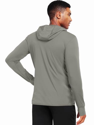 Image of NELEUS Men's Workout Fishing Shirts UPF 50+ Light Jacket Full Zip Sun Protection Long Sleeve Hoodie for Men Hiking