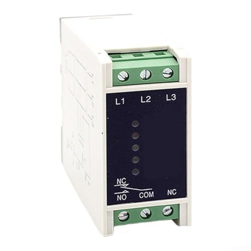 Relé de protección de tensión trifásica TVRD-380V con reajuste automático para riel DIN