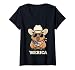 Women's Capybara USA 'Merica 4th of July Men Kids Funny Patriotic V-Neck T-Shirt
