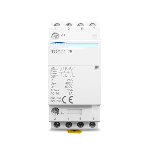 Contacteur modulaire AC 4NO TOCT1 4P 25A pour tableau electrique domestique DIN