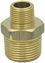 LTWFITTING Brass Pipe Hex Reducing Nipple Fitting 3/4-Inch x 1/2-Inch Male NPT(Pack of 100)