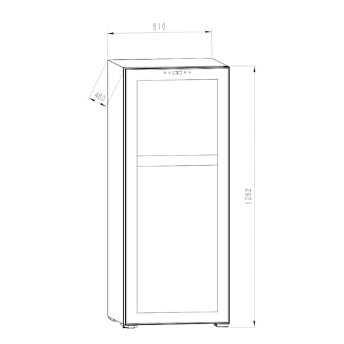 SVAN Vinoteca 55 Botellas Negro SVN5500D. Capacidad 150 Litros, Bajo Nivel Sonoro, Luz Interior, Eficiencia Energética Clase G