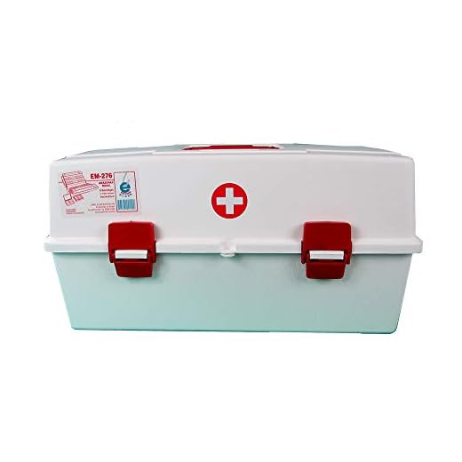 Caixa Maleta Primeiro Socorros Veterinário 6 Bandejas 2 Mini Estojo