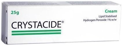 CRYSTACIDE CREAM LIPID STABILISED HYDROGEN PEROXIDE 1% W/W - 25 G