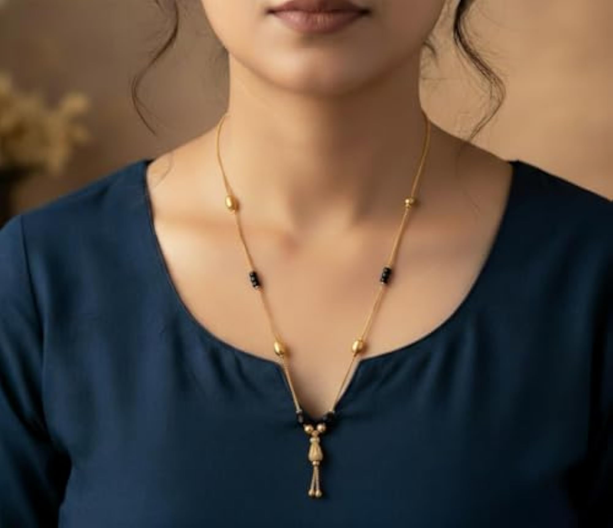 Stylish Black Beaded Design Mangalsutra for Women