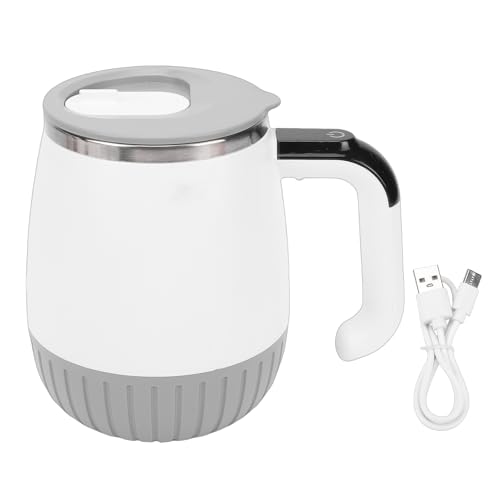 Brrnoo Taza Agitadora Automática Taza Mezcladora Magnética con Indicador de Temperatura y Diseño Portátil para Batidos de Proteínas y Bebidas de café 380 Ml Acero Inoxidable 316