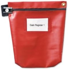 Versapak Cash Bag Tamper-Evident Zip Heavyweight Material Medium W267xD50xH267mm Red Ref CCB1-RDS