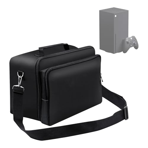 Mcbazel Funda Protectora para Xbox Series X, Funda de Transporte para Consola Xbox Series X, Controlador, Cables y Otros Accesorios, Black, Estuche de Viaje