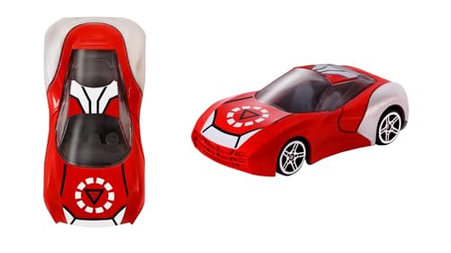 Image of Marvel Go Collection | Knight Speed | Iron Man | 1:64 Diecast Toy Car | Ages 3 and Up | Collect Them All, Red