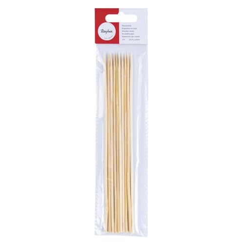 Rayher 10 Bastoncini di Legno, 3 mm di Diametro