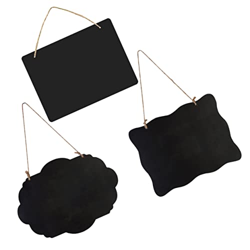 Gadpiparty 3 Piezas Tablero De Número De Casa De Bienvenida Doble Primero Pizarra Blanca Para Pared Mensaje Mini Pizarras Restaurante Negro Pizarra Para Pared Muro Junta Black Bambú