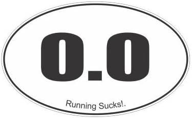 Slap-Art 0.0 Running Sucks! Funny Vinyl Decals Bumper Stickers