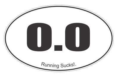 Slap-Art 0.0 Running Sucks! Funny Vinyl Decals Bumper Stickers