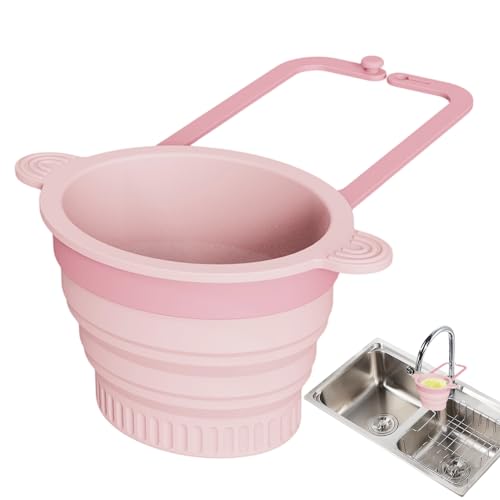 Colador de Fregadero - Utensilios De Cocina De Silicona Plegables Y De Pared - Colador De Alimentos Del Fregadero,Para Limpiar Preparar Comida Mezcla Bayas Camping Fresa Tomate Grifo