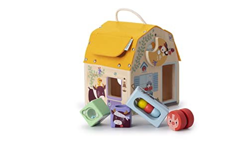 LILLIPUTIENS - Maison sonore à Formes - Jouet éducatif en Bois avec Animaux, Formes et Sons différents - Développe la motricité, l’Imagination et la...