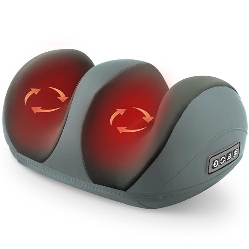 Image of Shiatsu Foot Massager, Foot and Calf Massager with Heat, Grey