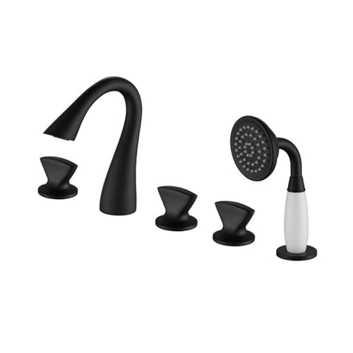 Mélangeur de salle de bain premium finition noir mat LWX style contemporain montage pont