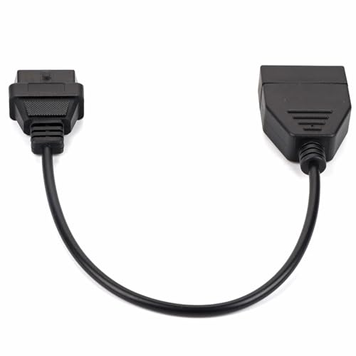 malemollygebide Obd1 to Obd2 Adapter Cable, 12 Pin to 16 Pin Diagnostic Extension Cable for Vehicles with Female Connector, Car Diagnostic Tool for Auto Body Repair