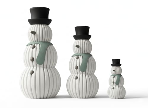 Alupedia Schneemann Deko Figuren 3er Set - Moderne Weihnachtsdeko &...