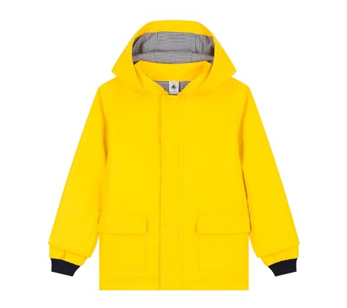 Petit Bateau YELLOW BOYS KIDS HOODED RAIN JACKETS SIZES 3-12 YEARS
