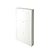 WEBMARKETPOINT Scarpiera Slim Bianco Frassinato in Legno Nobilitato 3 Ribalte Cm 108x65x15