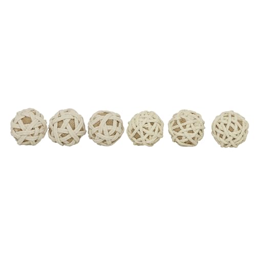 Deco 79 Jute Rope Handmade Woven Decorative Ball Orbs & Vase Filler, Set of 6 4