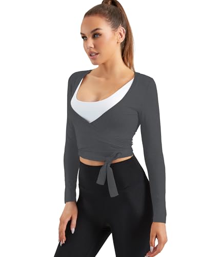 Image of Women Tie Front Shrug Long Sleeve Bolero Cardigan Lightweight Casual Tops