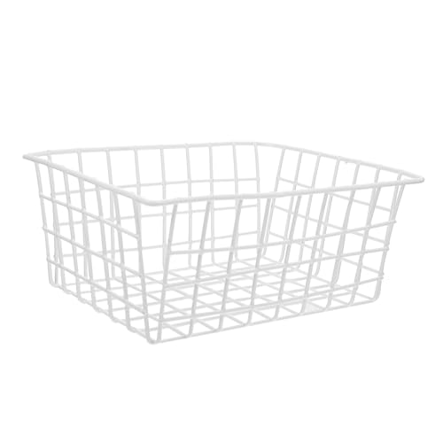 COLLBATH Organizador Frigorífico Cesta Congelador Alambre Apilable Cesta Frutas Verduras Cocina Blanca Resistente Duradera para Almacenamiento Alimentos