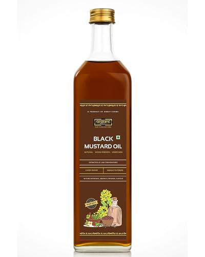 Image of Orgure Wood Pressed Black Mustard Oil - Single Origin | Rich Aroma & Bold Flavour | Natural & Cold Extracted | MSME Award Winner | Ideal for Cooking, Pickling & Ayurvedic Use | 1L