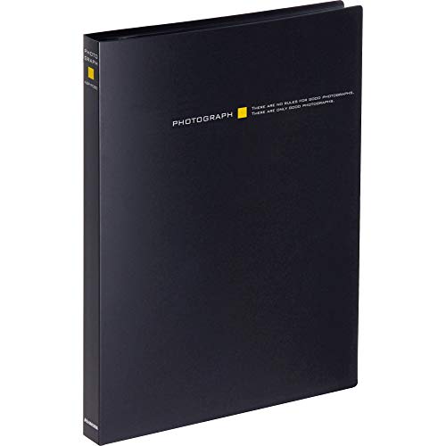 HAKUBA ポケットアルバム ビュートプラス ポストカードサイズ 80枚 ブラック ABP-PC80BK