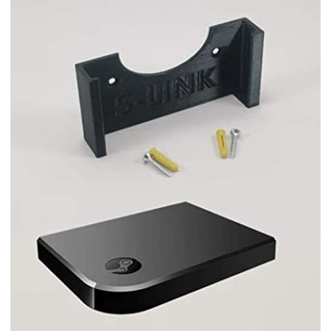 3D Cabin Steam Link Wall Mount Wall Bracket Under Desk Holder Black Cover