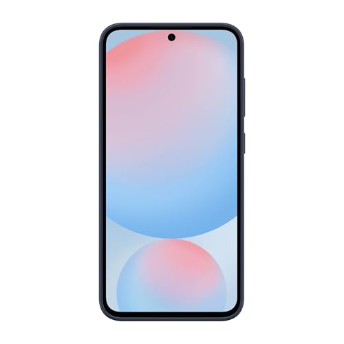 Samsung Galaxy S24 FE Standing Grip Phone Case, Protective Silicone Cover with Hand Strap, Hands-Free Kickstand, Soft Touch, Durable Design, US Version, Blue Black