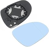 cristal del espejo retrovisor Para Jetta Para Golf 5 GTI Para Passat B5. B6 Para Rabbit Para Eos 2006-2009 Espejo retrovisor puerta con calefacción Cristal azul(Right)