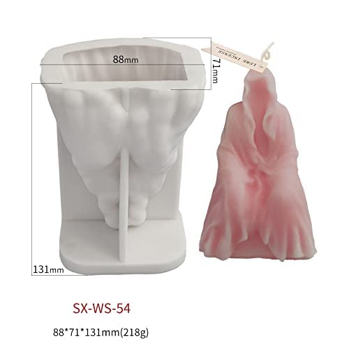 Skull Candle Making Molds Skull Head Halloween Candle Mold Skull Shape Silicone Mold For Candles Resin Mold Chocolate Silicone Mold Chocolate Mold Diy Aromatherapy Decoration Mold Ghost Mold #TOP2